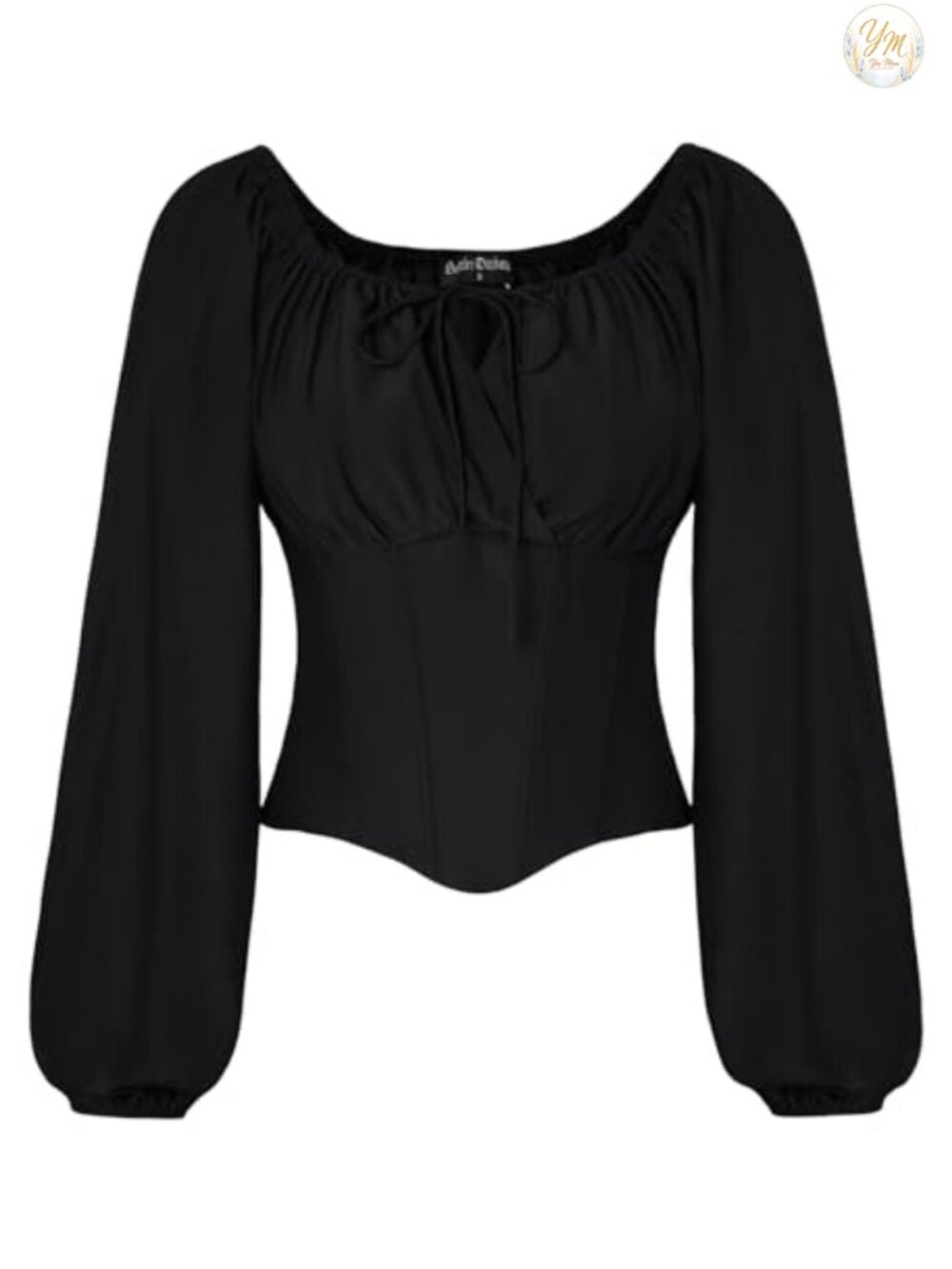 Renaissance Corset Top Womens Elastic Neckline Peasant Blouse Off Shoulder